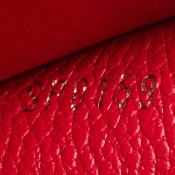 LOUIS VUITTON Scarlet Red Monogram Empreinte Leather Zoe Mini Trifold Wallet - Picture 9 of 10
